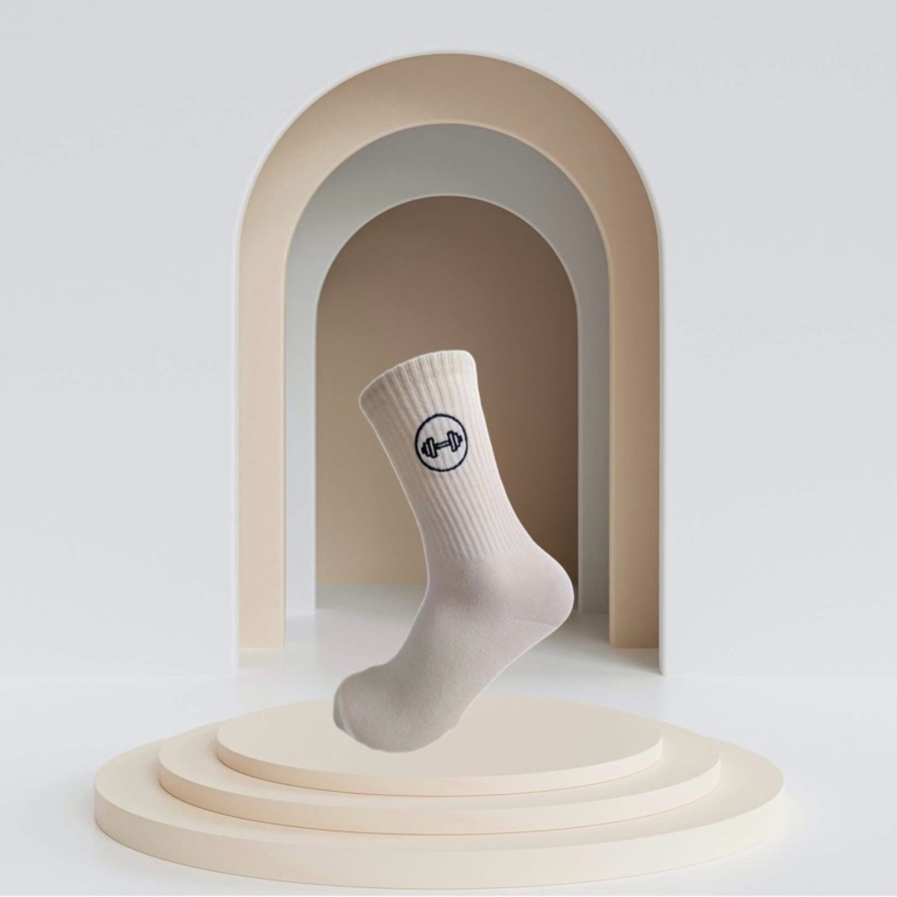 Cream Athletic Socks